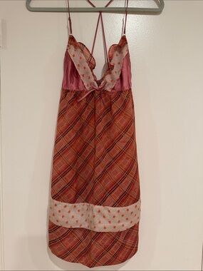 VTG Y2K Victoria's Secret Plaid Babydoll Slip Dress Medium